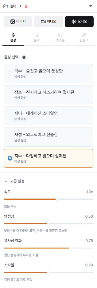 오디오 생성 개요