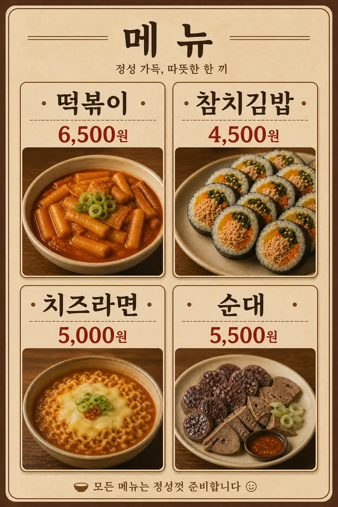 메뉴판부터 배달 썸네일까지 3
